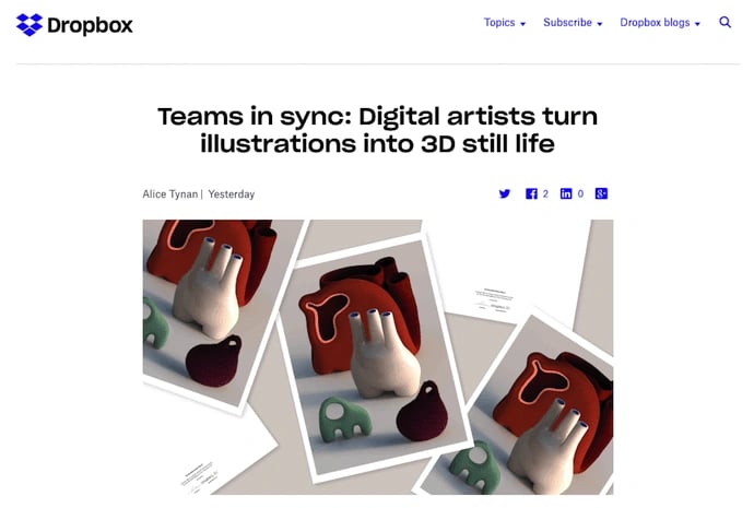 Dropbox blog on digital design
