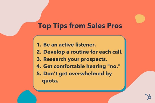infographic: top tips from sales pros