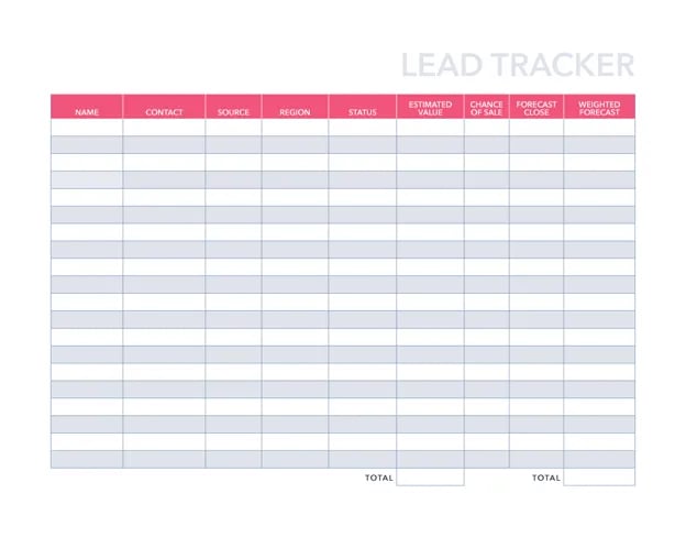 free excel sales tracking template