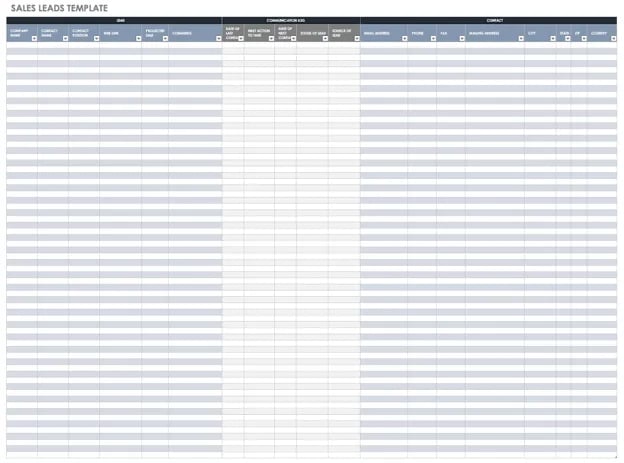 excel sales tracking template: leads sales tracking 