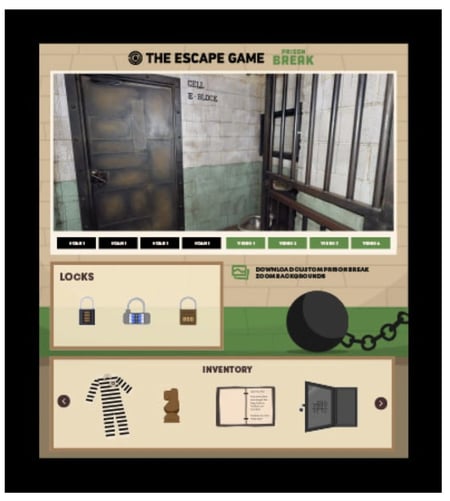 virtual sales kickoff ideas Escape the Room