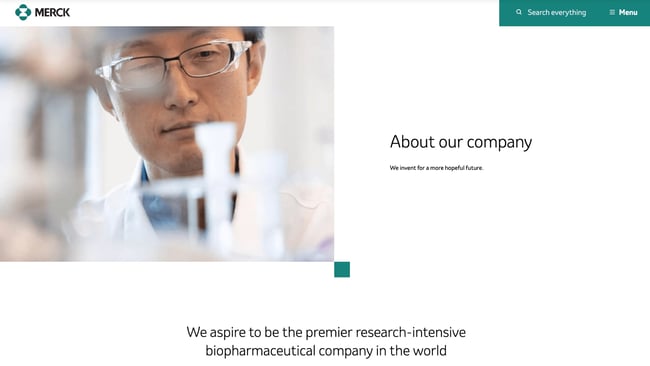 Example sales pitch by medical company Merck on its website