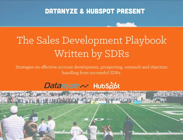 SDR sales playbook example: Datanyze and HubSpot