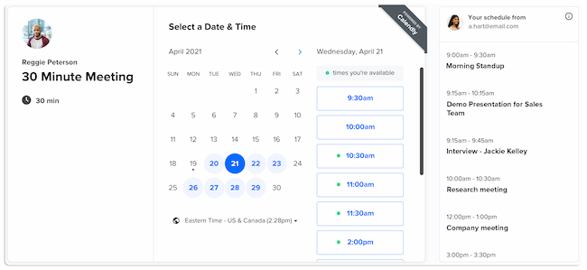 Sales tech: Calendly scheduling tool