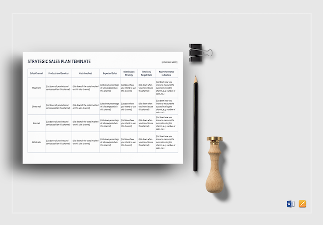 sales plan template example: 1-page sales plan