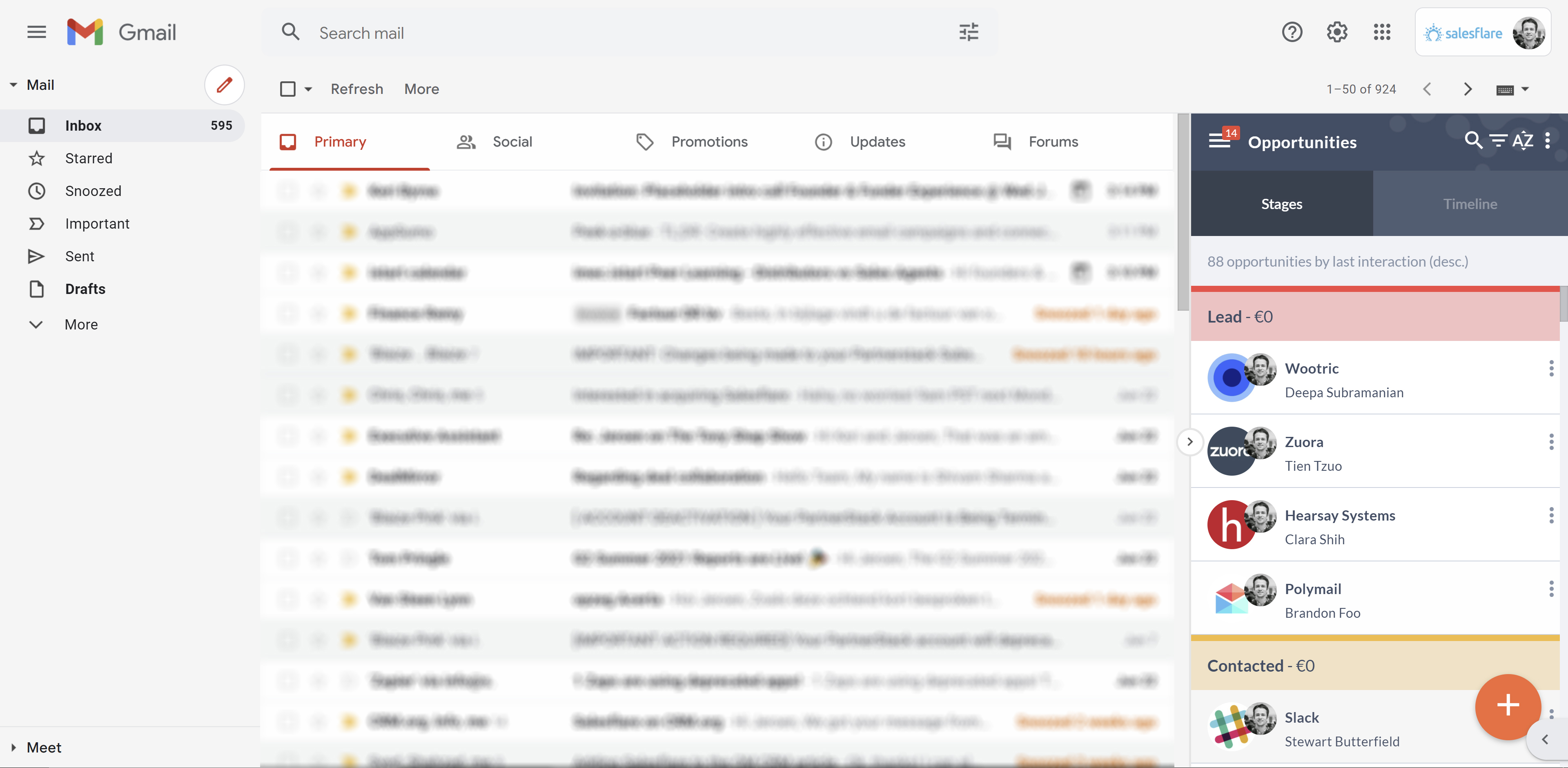 Salesflare Gmail Sidebar