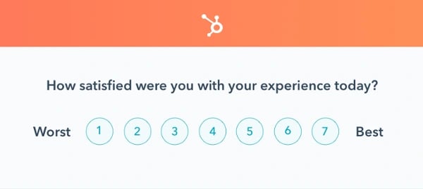 how to write survey questions: hubspot example likert scale