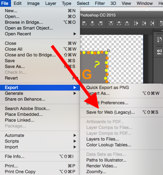 adobe photoshop 2013 how to save for web