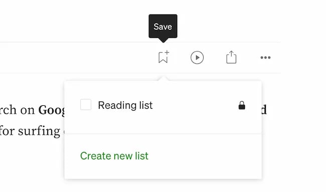 How to use Medium, save reading list