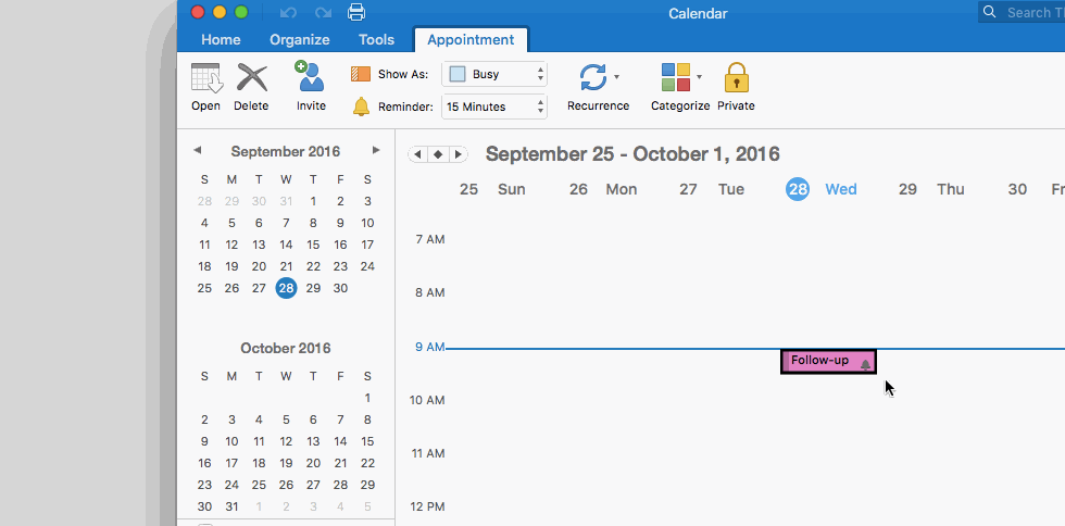 create link for outlook calendar for mac