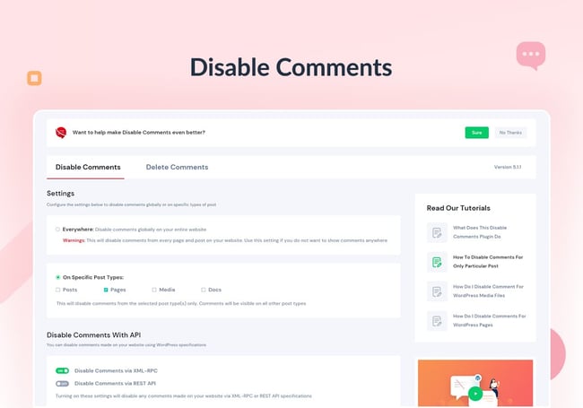wordpress disable comments 