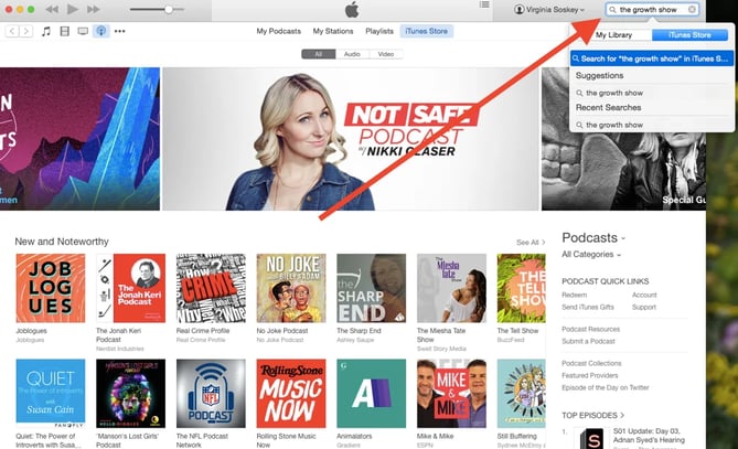 search for your item in iTunes