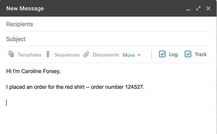 unstructured data email response example