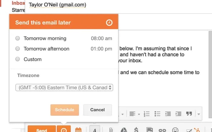 Email Schedule