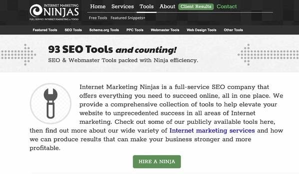 SEO Tool: Internet Marketing Ninjas