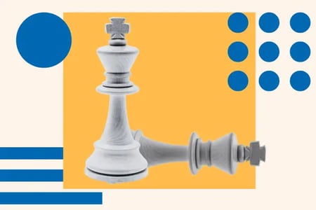 competitor analysis represented by chess pieces