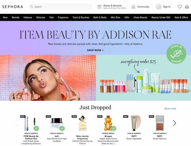 Omni-channel marketing example by Sephora
