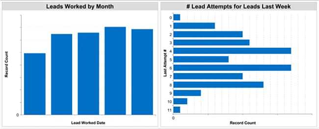 Lead Attempts and Leads Worked Graphs