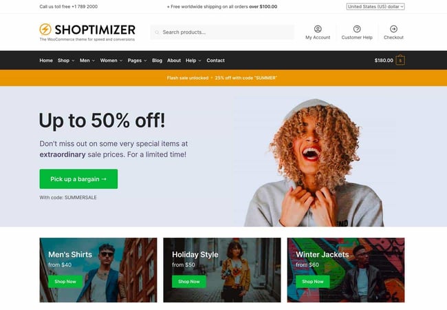 shoptimizer best ecommerce wordpress themes 
