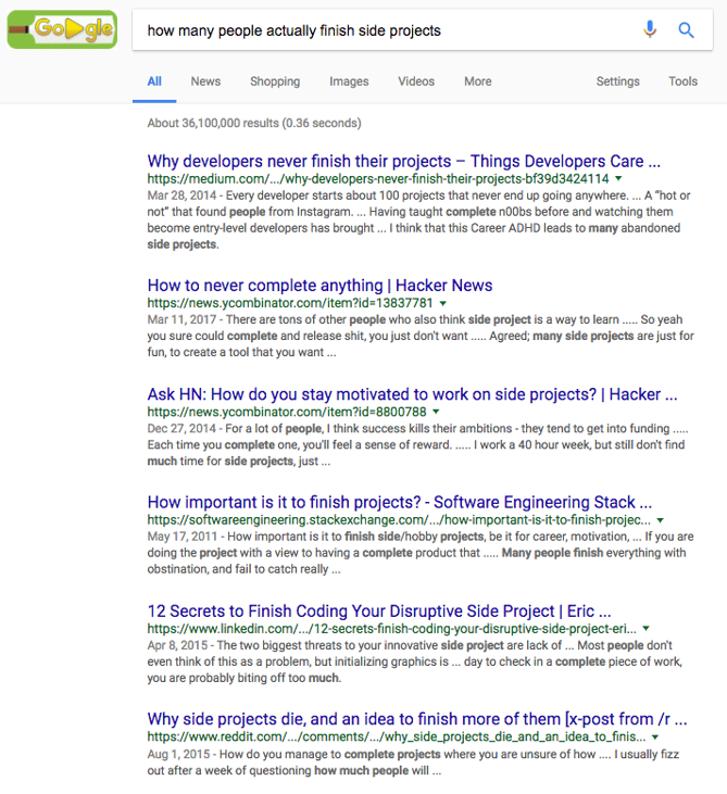 side projects search results.png