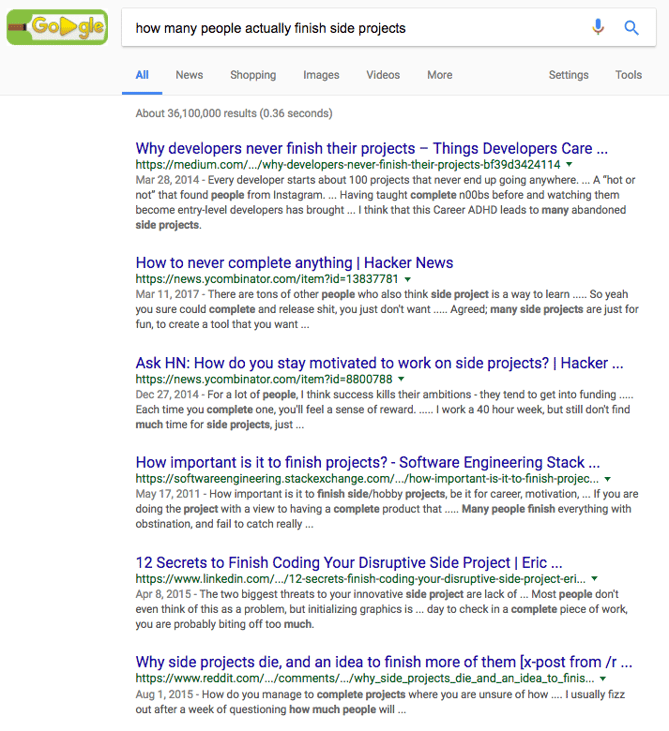 side projects search results.png