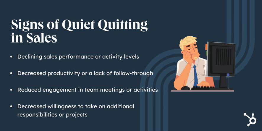 signs of quiet quitting in sales