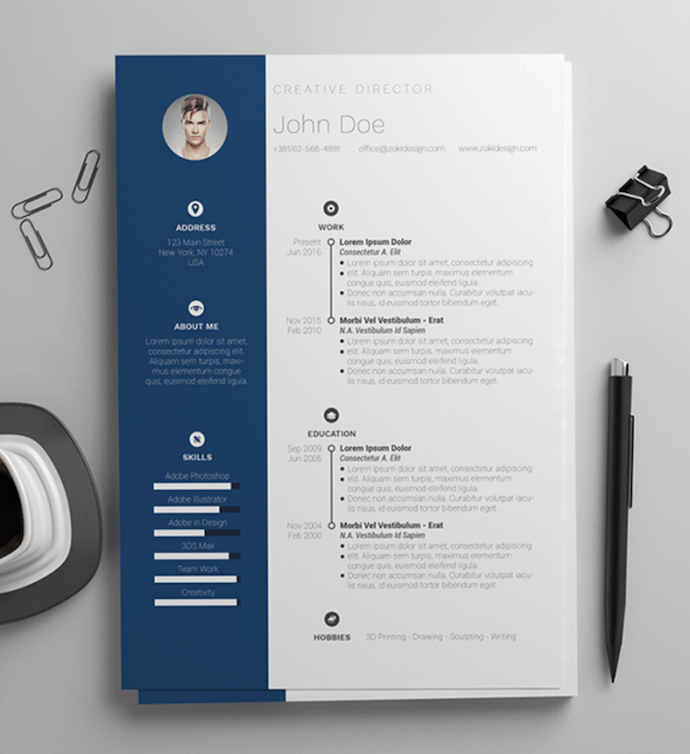 modern resume template free microsoft word