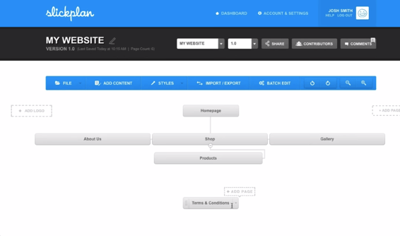 Slickplan sitemap generator