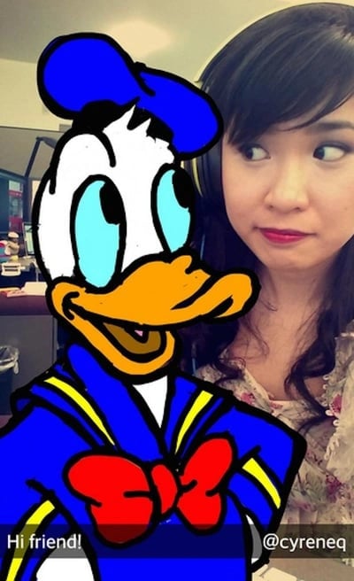 Amazing Snapchat drawing of Donald Duck