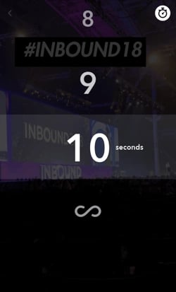 Snapchat icon to change the duration of your snap