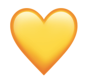 Snapchat yellow heart emoji to indicate #1 best friend