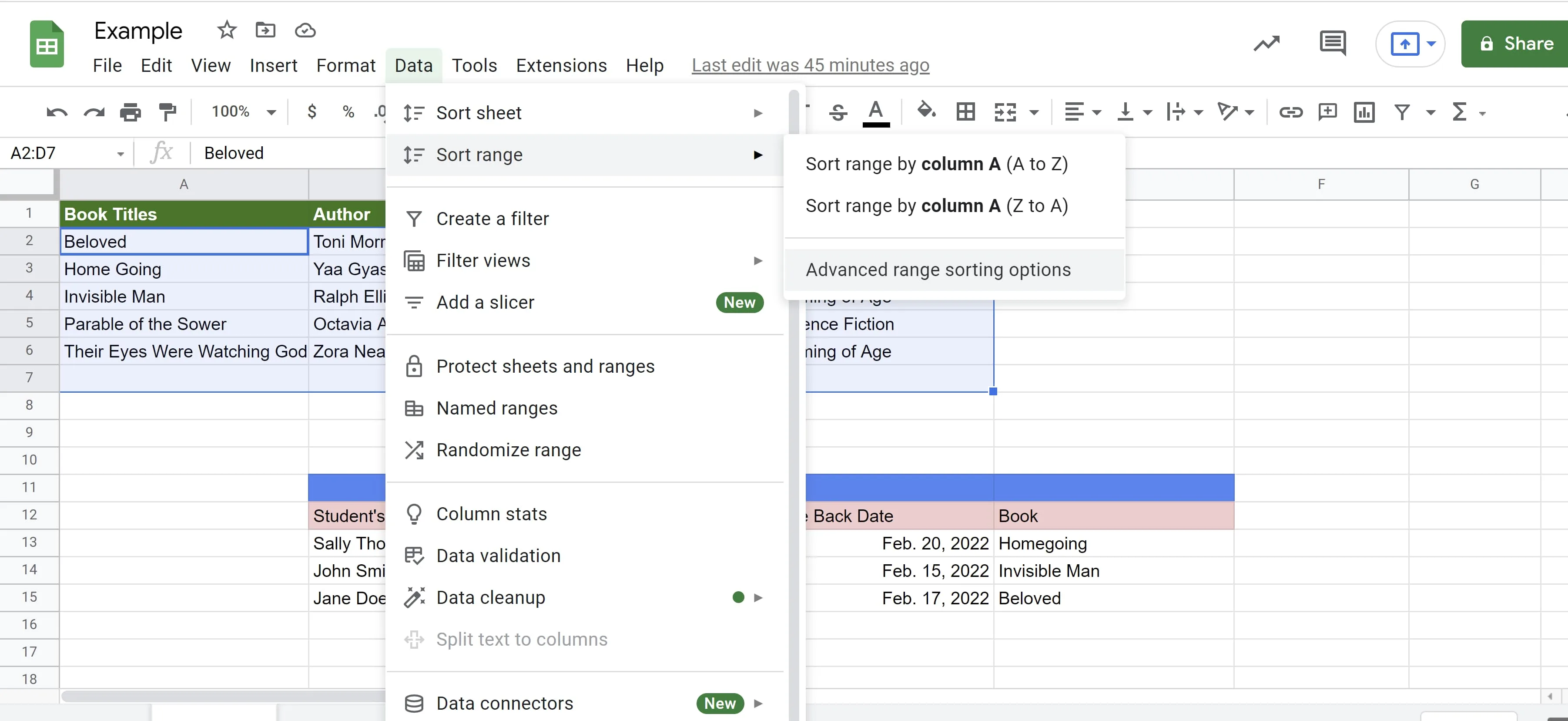 How To Sort In Google Sheets