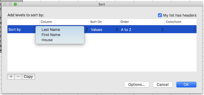create custom sort list in excel for mac 2011