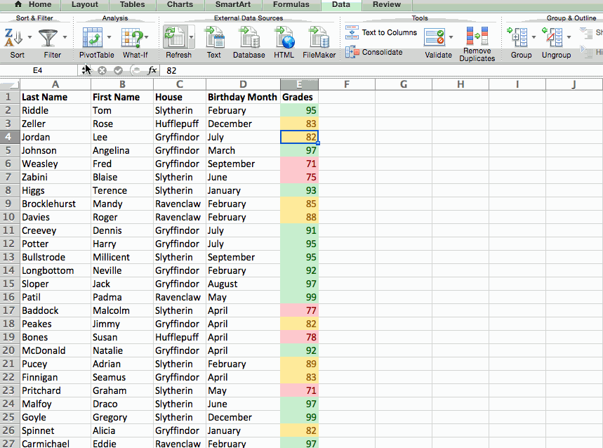 sort multiple columns in excel for mac