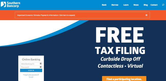 divi themes: southern bancorp divi theme example