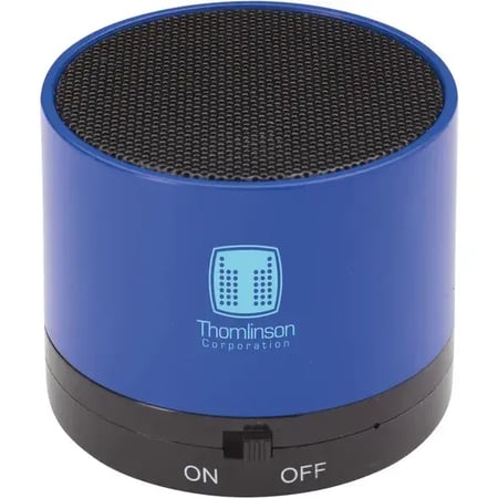 A mini speaker can be a great option for company swag.