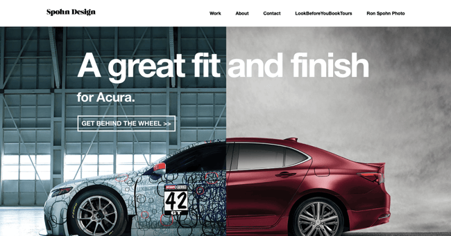 The Spohn Design homepage - Avada theme example