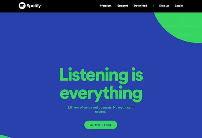 Omni-channel marketing example by Spotify