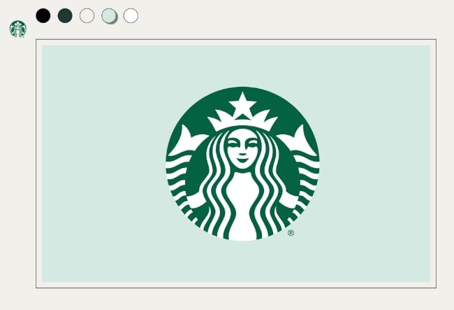 starbucks siren logo presented in its brand style guide