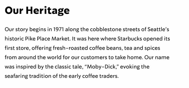 Company profile example: Starbucks