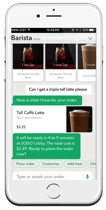 Starbucks chatbot for marketing