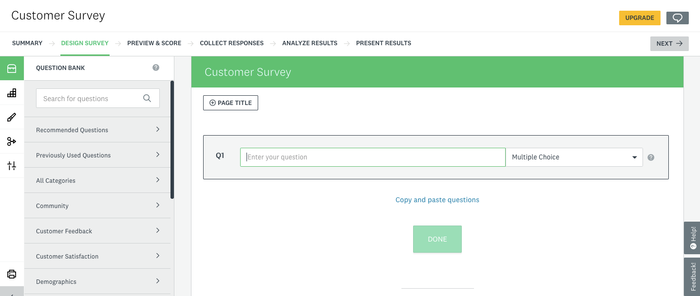 How To Create A Survey In Excel Word Google Facebook Surveymonkey - how to create a survey on surveymonkey step 3