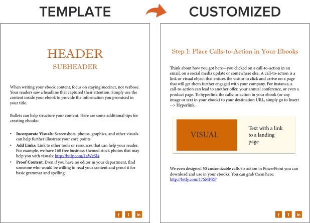 examples of using hyperlinks in ebook template