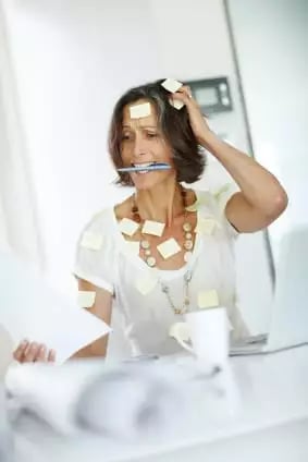 stock photo - woman is busy