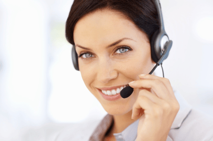 stock photo - attractive customer service representative