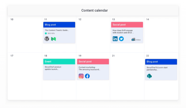 storychief.png?width=650&height=377&name=storychief - How to Create a Social Media Calendar to Plan Your Content