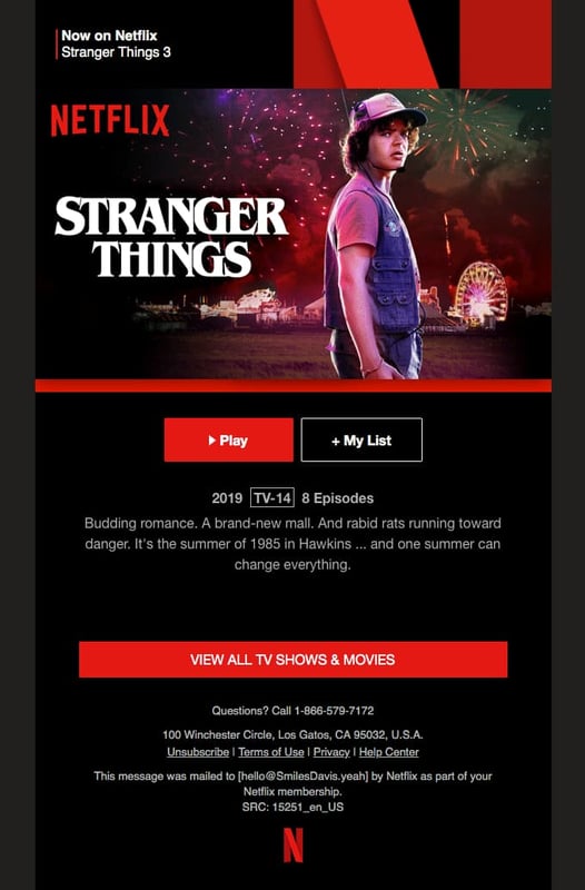 netflix viewer engagement new season email notification example