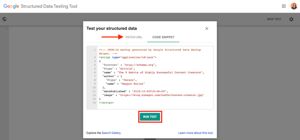 structured data google markup testing tool test structured data