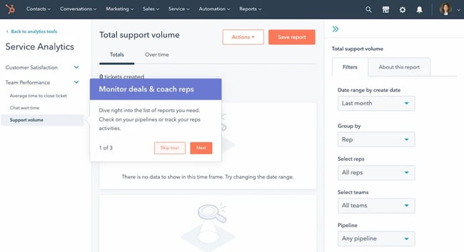 subscription model example: hubspot onboarding