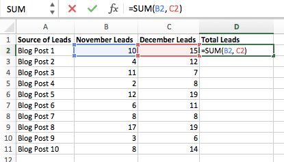 Chart Formula In Excel